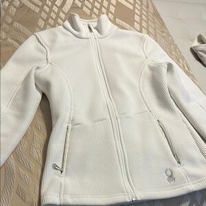 Women's Spyder Core Sweater White Zip-Up Jacket